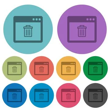 Application delete color darker flat icons Stock Illustration