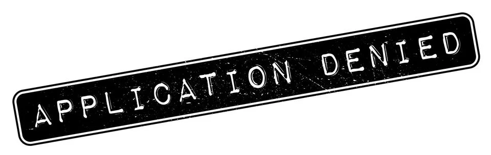 Application Denied rubber stamp Illustrazione stock