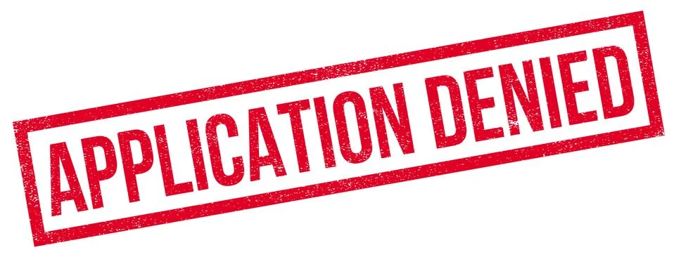 Application Denied rubber stamp Illustrazione stock