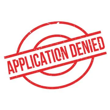 Application Denied rubber stamp Stock Illustration