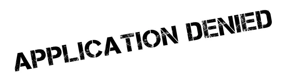 Application Denied rubber stamp Stock Illustration