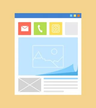 Application Design Colorful Vector Illustration 스톡 일러스트