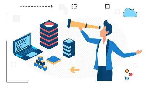 Application design, software for processing information on Internet. Stockillustratie