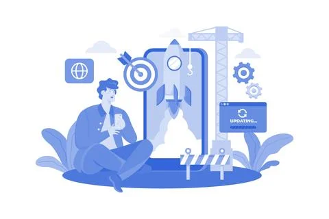 Application Developer Illustration concept on a white background Illustrazione stock