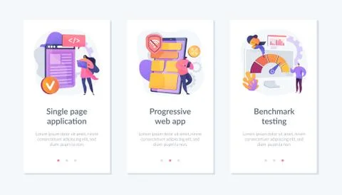 Application development app interface template.. 스톡 일러스트