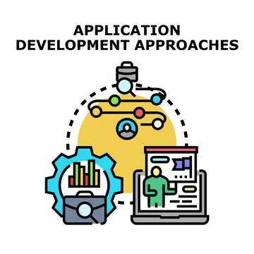 Application development approaches and software engineering process イラスト素材