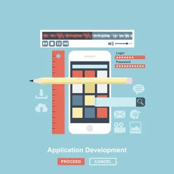 Application development Stock Illustration