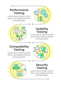 Application development infographic vertical sequence 스톡 일러스트