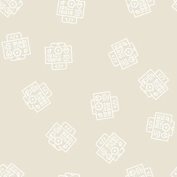 Application development line seamless pattern Stock Illustration