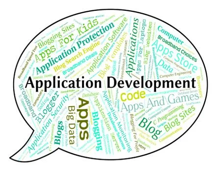 Application Development Shows Programs Enlargement And Regenerat Stock Illustration