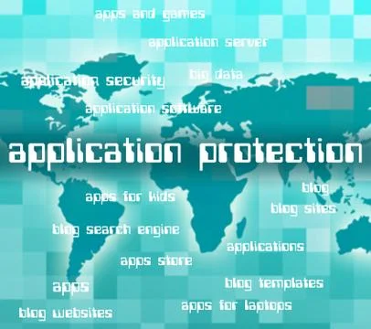 Application Development Shows Words Forming And Apps Stock Illustration