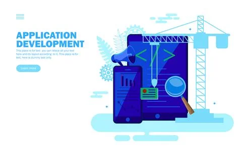 Application development with smartphone and tablet Stock Illustration