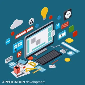 Application development vector concept Illustrazione stock