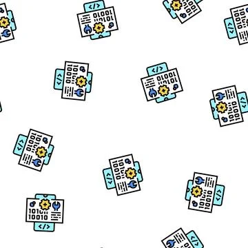 Application development vector seamless pattern Stock Illustration