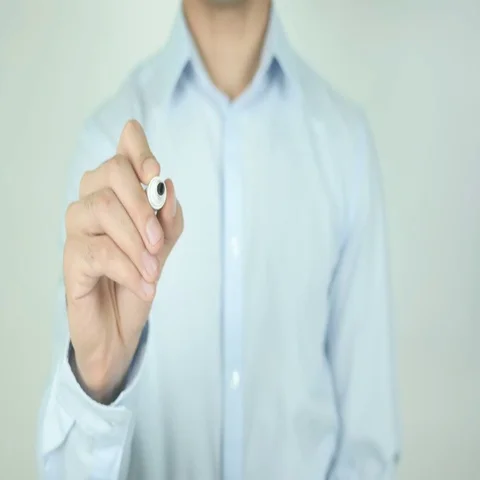 Application Development, Writing On Transparent Screen Stock Footage 69709390