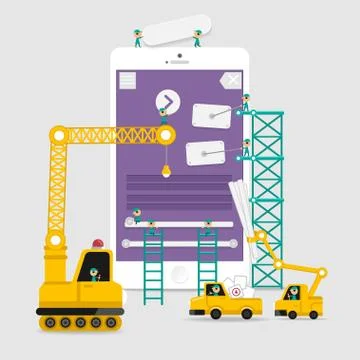 Application diisplay building Stock Illustration