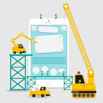 Application diisplay building Stock Illustration