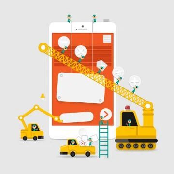 Application diisplay building Stock Illustration