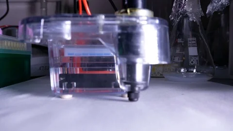 Application of DNA into agarose gel Video stock 84223885