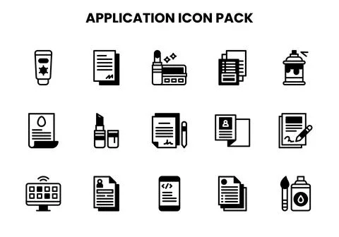 Application DuoTone Design Icons Pack Illustrazione stock