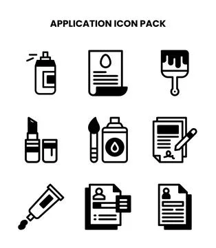 Application DuoTone Icons Pack 스톡 일러스트