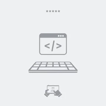 Application for editing digital code Stock Illustration