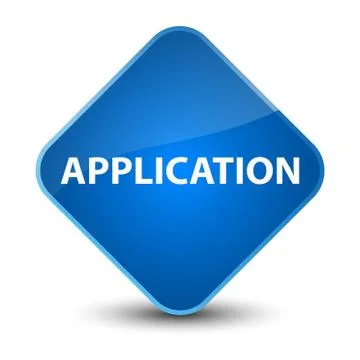 Application elegant blue diamond button Stock Illustration