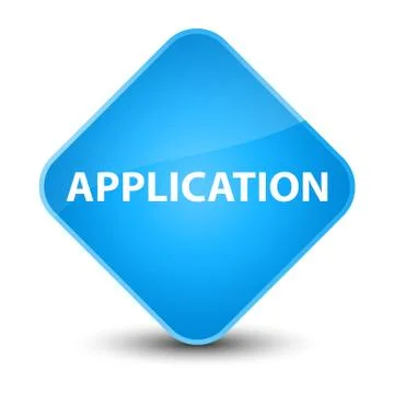 Application elegant cyan blue diamond button Stock Illustration