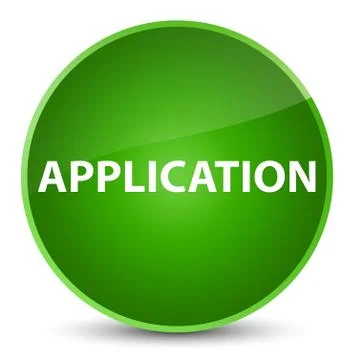 Application elegant green round button Stock Illustration