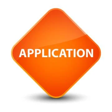 Application elegant orange diamond button Stock Illustration