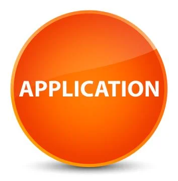 Application elegant orange round button Illustrazione stock
