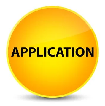 Application elegant yellow round button Stock Illustration