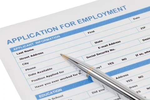 Application for employment Stock Photos