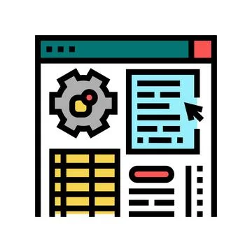 Application erp color icon vector illustration Stock Illustration