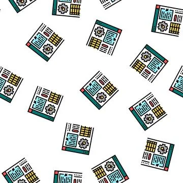 Application erp vector seamless pattern Stock Illustration
