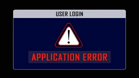 APPLICATION ERROR with Alpha Matte, Animation, Background, Loop Stock Footage 231828553