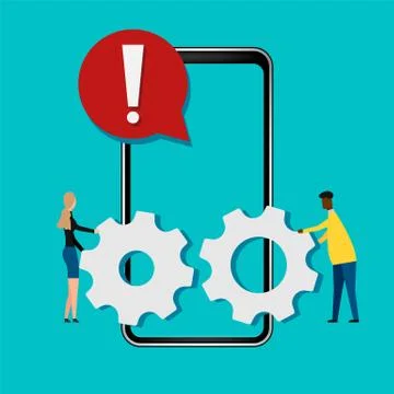 Application error concept isolated on white background. Vector illustration. Stock Illustration