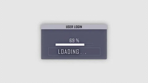 APPLICATION ERROR Glitch Text Animation and User Login Interface Stock-Footage 336254623