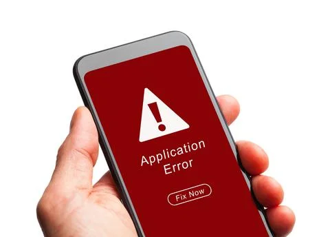 Application Error on Smart Phone Stock Illustration
