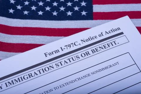 Application to extend change nonimmigrant status. Stock Photos