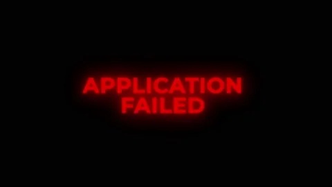 Application Failed Red Warning Error Alert Computer Virus alert Hacking Message 스톡 동영상 219191673