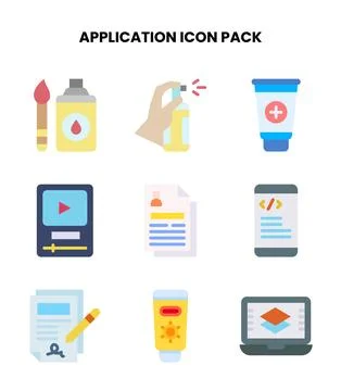 Application Flat Graphics Icons Pack イラスト素材