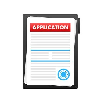 Application form. Claim form. Vector stock illustration. イラスト素材