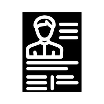 Application form cv glyph icon vector illustration Stock Illustration
