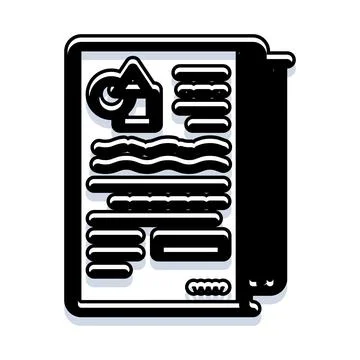 Application form document icon for business paperwork Stock Illustration