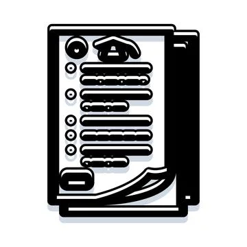 Application form document icon for education イラスト素材
