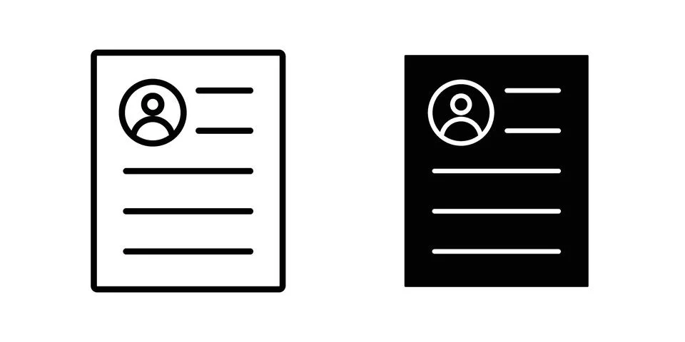 Application form icon set. Vector EPS 10 Stock Illustration