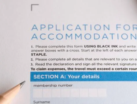 Application form paper with pencil Stock Photos