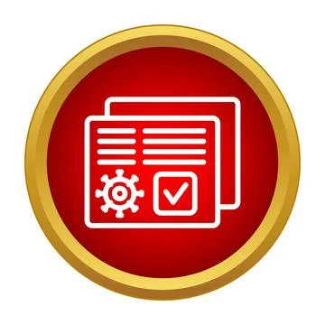 Application form settings check verification process icon Stock Illustration