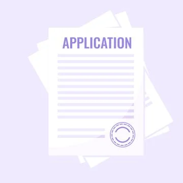 Application form submit flat style design icon sign vector illustration Stock Illustration